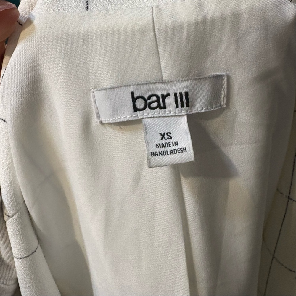 Bar III White Windowpane Plaid Blazer (XS) 80s‎ Style/ Retro/ - Picture 6 of 7